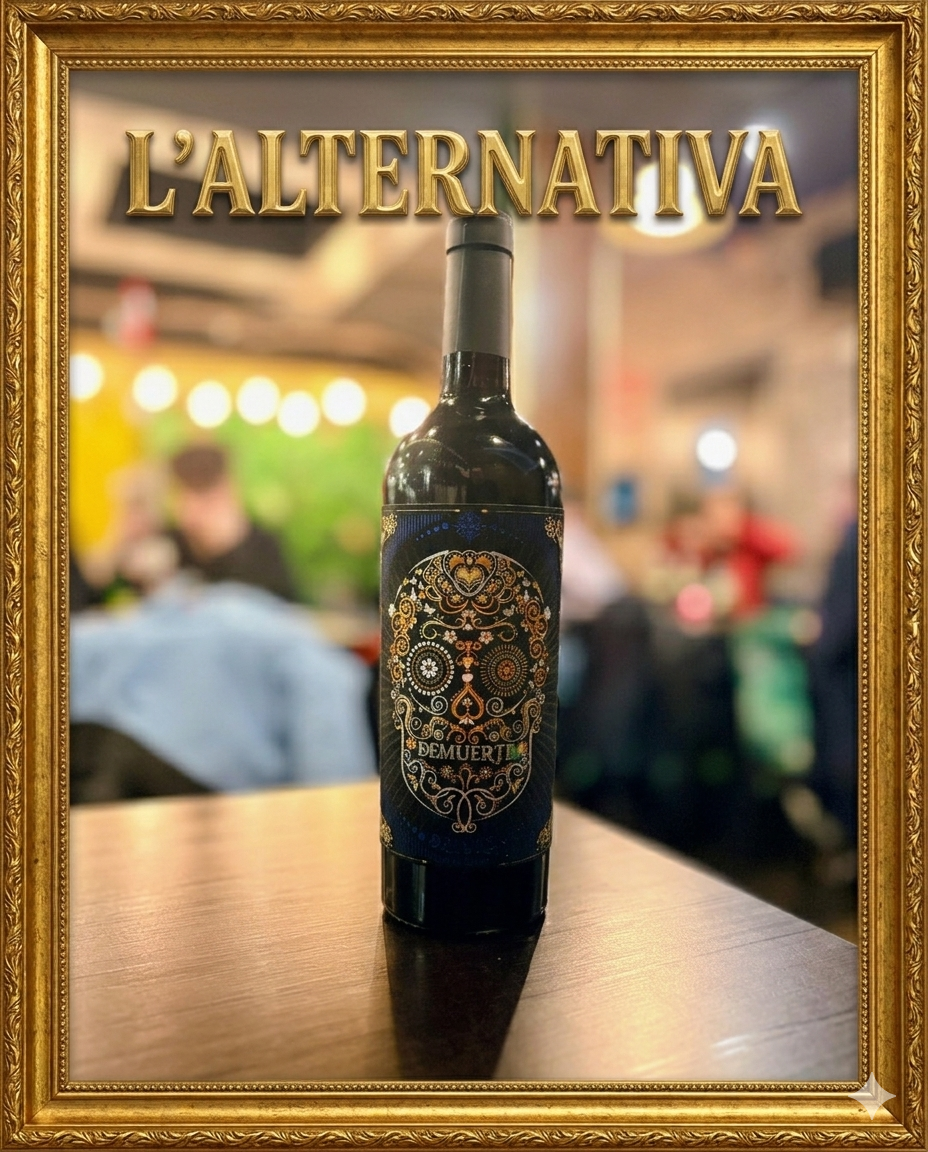 🍷✨ A L’Alternativa Andorra ens agrada sorprendre als nostres clients i amics amb vins que tenen història, caràcter i una personalitat que no deixa indiferent. Avui et presentem Demuerte Deluxe, una joia del celler Winery On (D.O. Yecla) que destaca tant pel que conté com pel que mostra. Un “coupage” de Monastrell, Syrah i Petit Verdot, amb una criança mínima de 18 mesos en roure francès, que li dona estructura, elegància i una profunditat que es nota des del primer glop. En copa, desplega un color cirera intens; al nas, notes de fruita madura, espècies i un toc torrat; i en boca és untuós, amb cos i un final llarg que convida a gaudir-lo amb calma. (Un delmes de 150 vins que tenim al nostre celler) La seva etiqueta és gairebé una obra d’art: inspirada en les calaveres mexicanes del dia dels "Muertos" (Festa molt popular a Mèxic), amb acabat vellutat, detalls en pa d’or i colors intensos que la converteixen en una autèntica peça de col·leccionista. Un vi amb presència, ideal per compartir en moments especials o per donar protagonisme a la taula abans fins i tot de destapar-lo. #LAlternativaAndorra #CellerDeVins #DemuerteDeluxe #WineLovers #AndorraGastronòmica